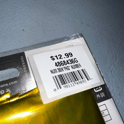 Anagram Supershape 34 inches Gold Numeral 6 and 4 Decorative Balloon New 46 64