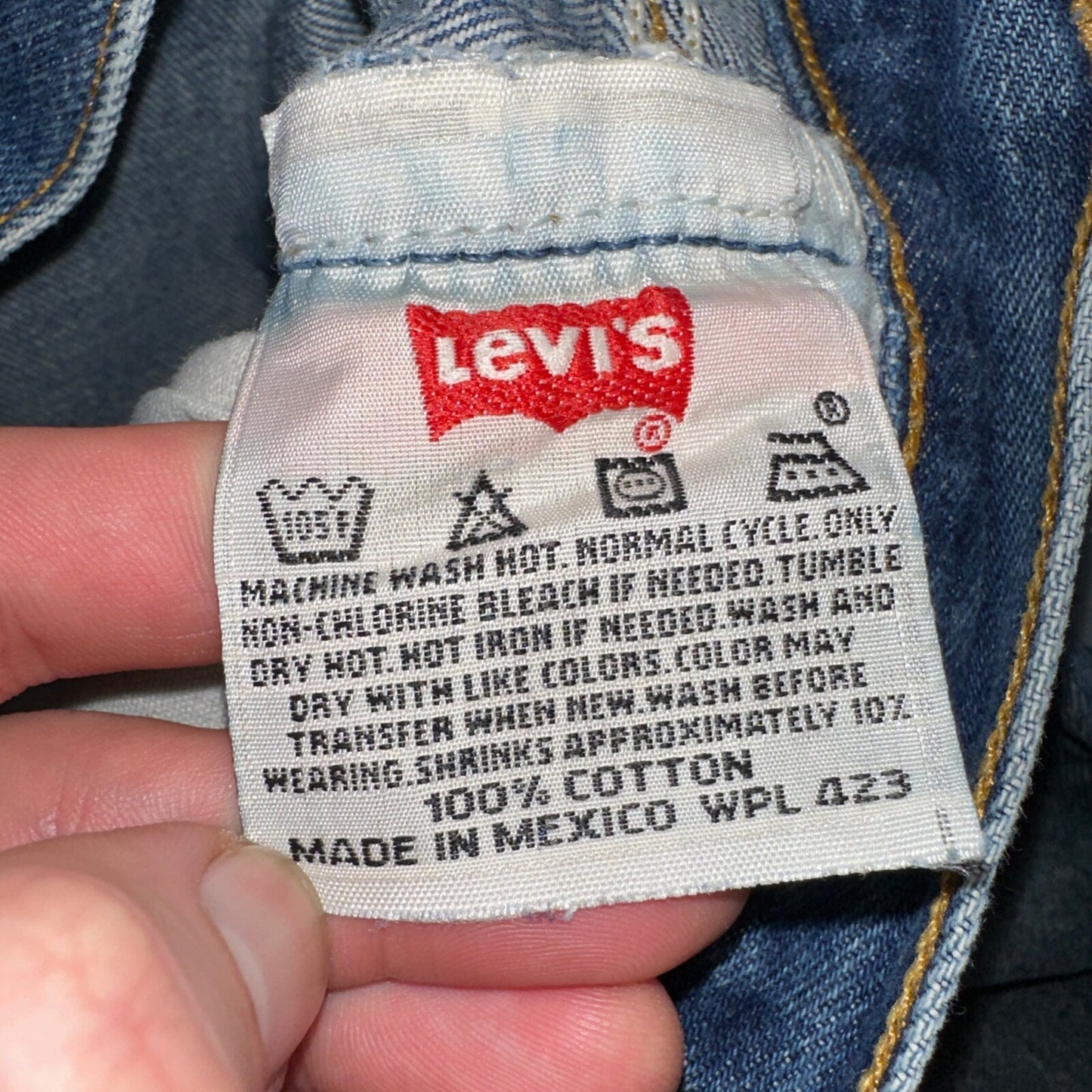 Levis 501 Vintage 90s Mexico Straight Leg Jeans 36x30 Y2K Med Wash Act 33x27