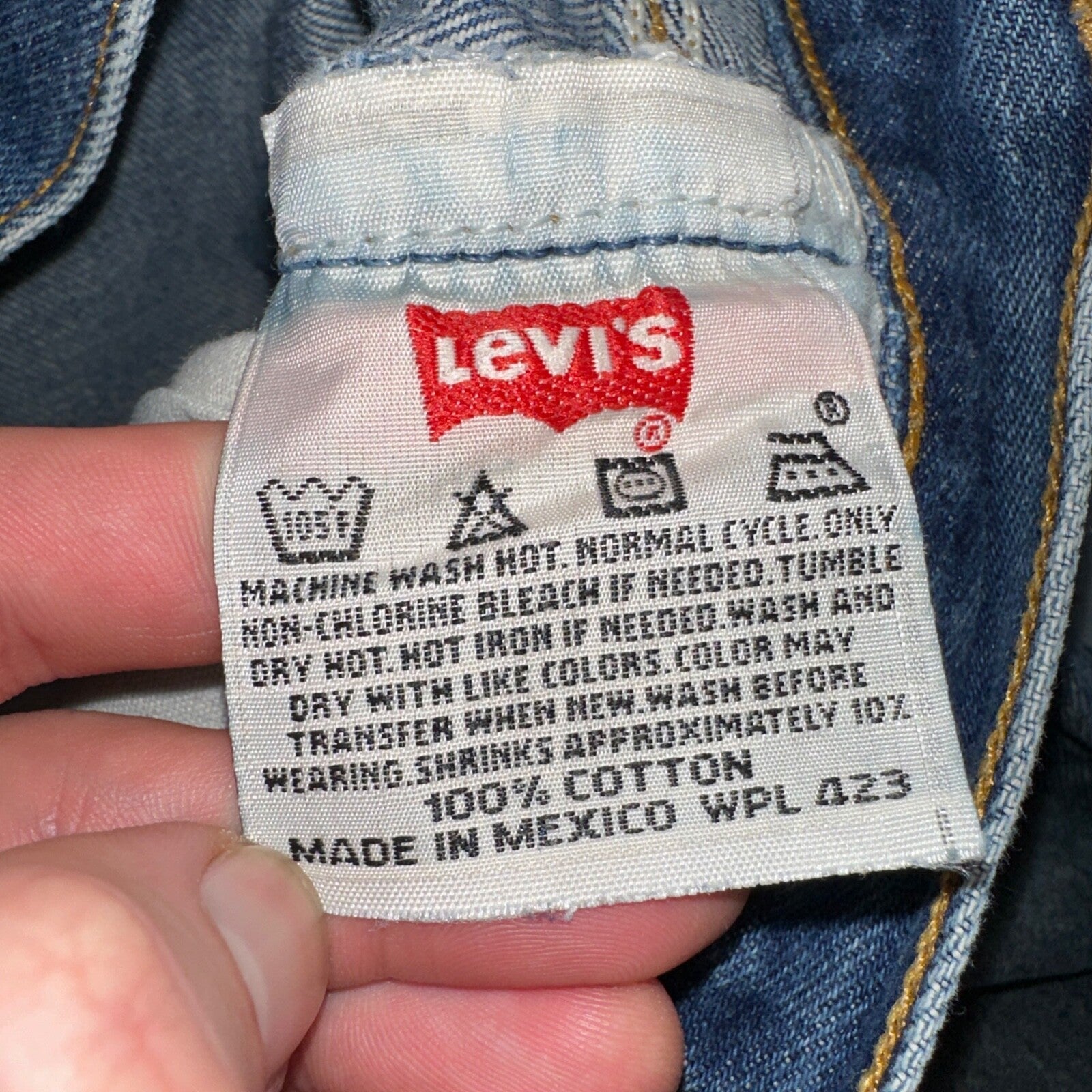 Levis 501 Vintage 90s Mexico Straight Leg Jeans 36x30 Y2K Med Wash Act 33x27
