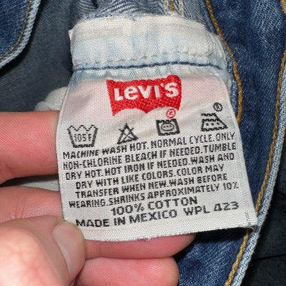 Levis 501 Vintage 90s Mexico Straight Leg Jeans 36x30 Y2K Med Wash Act 33x27