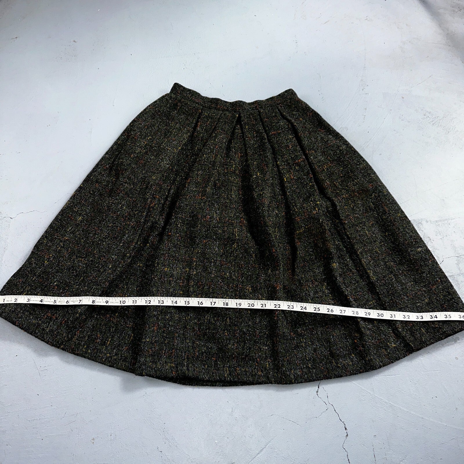 Haut THICK Original Vintage Wool Pleated Skirt Rockabilly 1960s 50s 60s Wolle
