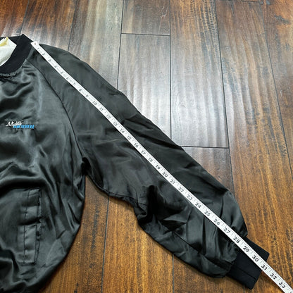 VTG 80s GTX Plymouth Satin Bomber Jacket USA West Ark Rare 90s White