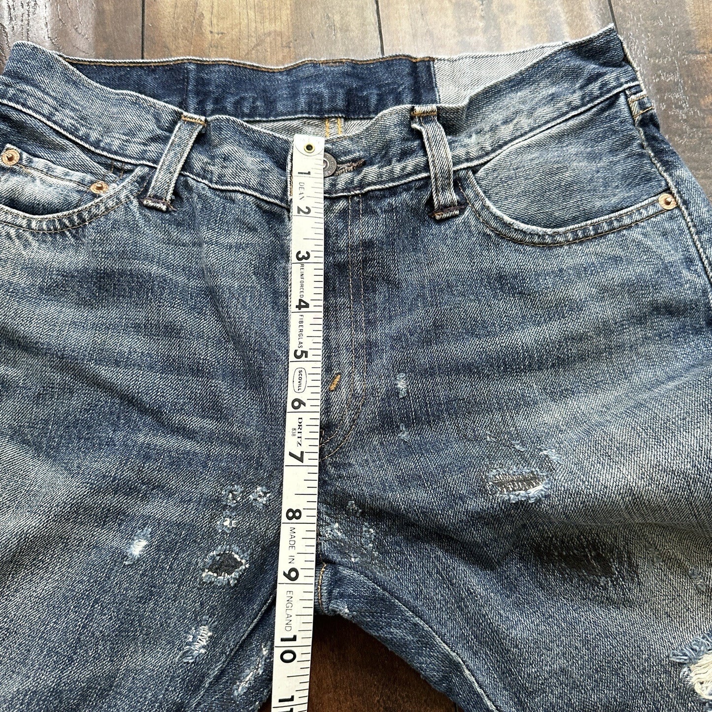 Levis LVC Big E Vintage Redline Selvedge Denim 505 Jeans USA Thrashed 28x34 501