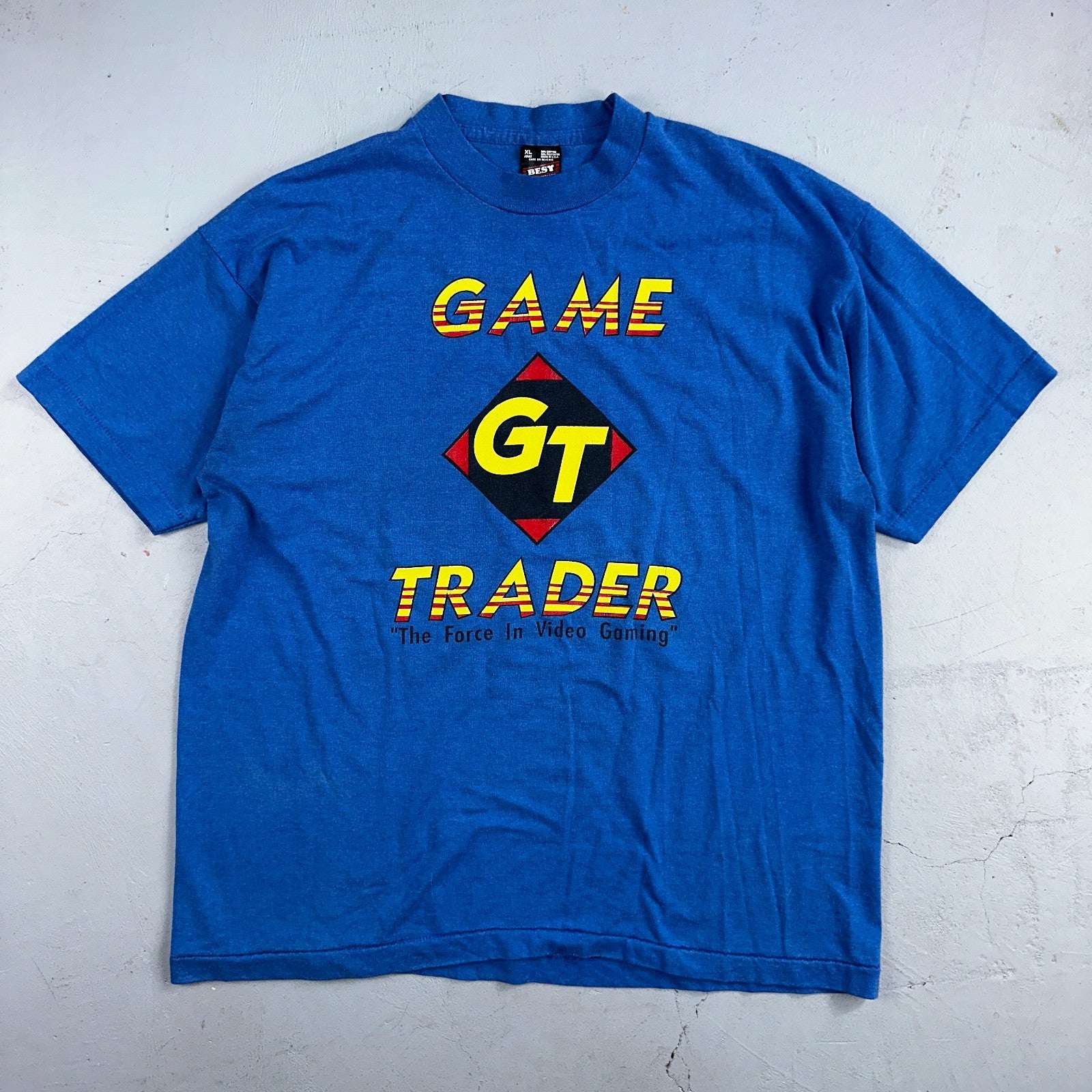 Game Trader 90s VTG T Shirt Video Game Promo Rare N64 SNES NES Force Star Wars