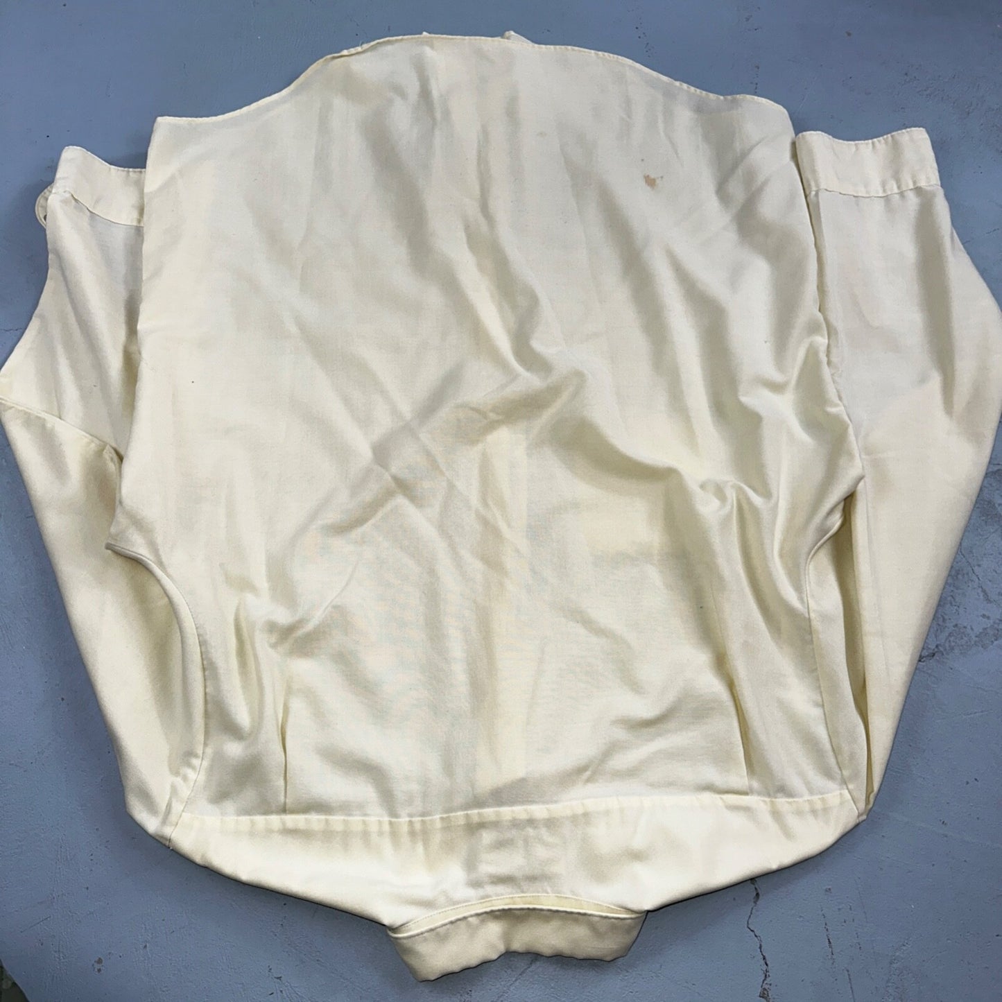 Vintage Penneys Towncraft Shirt Men 16 Penn Prest Yellow White Stripe 60s 1960s