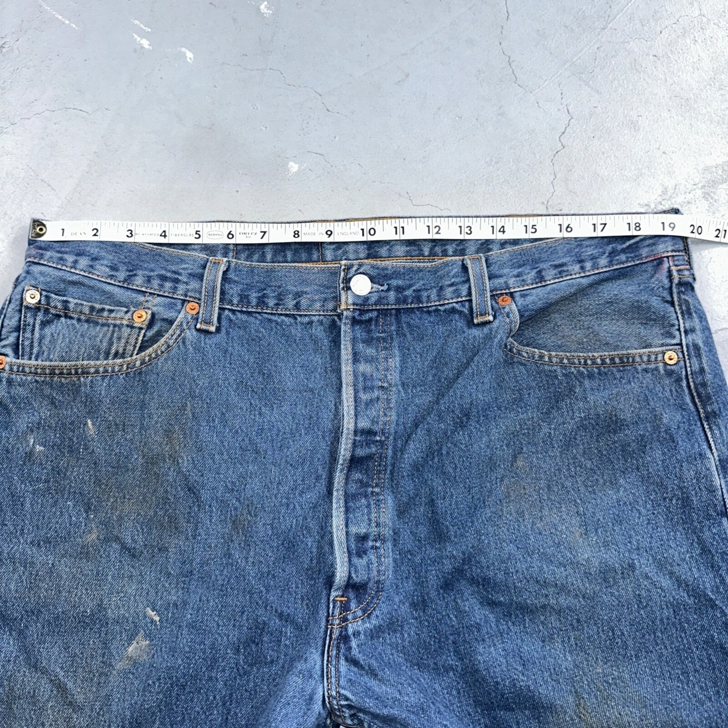 Levis 501 Vintage 90s USA XX Straight Leg Jeans Blue Dark Wash 40x32 Act 38x31