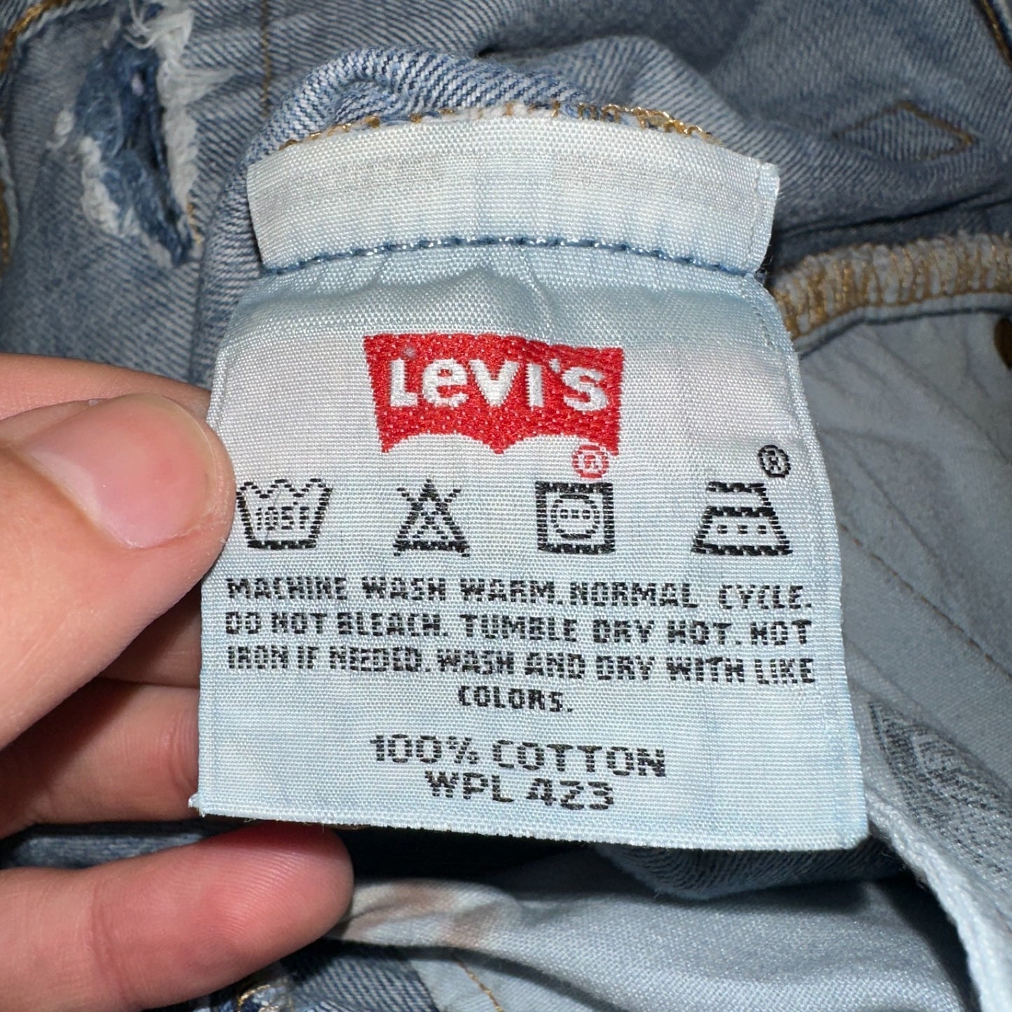 Levis 501 Vintage Y2K 90s XX Straight Leg Jeans Blue Light Wash 36x32 Act 35x31