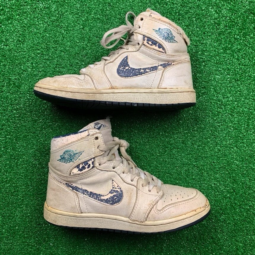 Nike OG 1985 Air Jordan 1 Metallic Blue Chicago Rare Vintage 85 8 Bred Royal