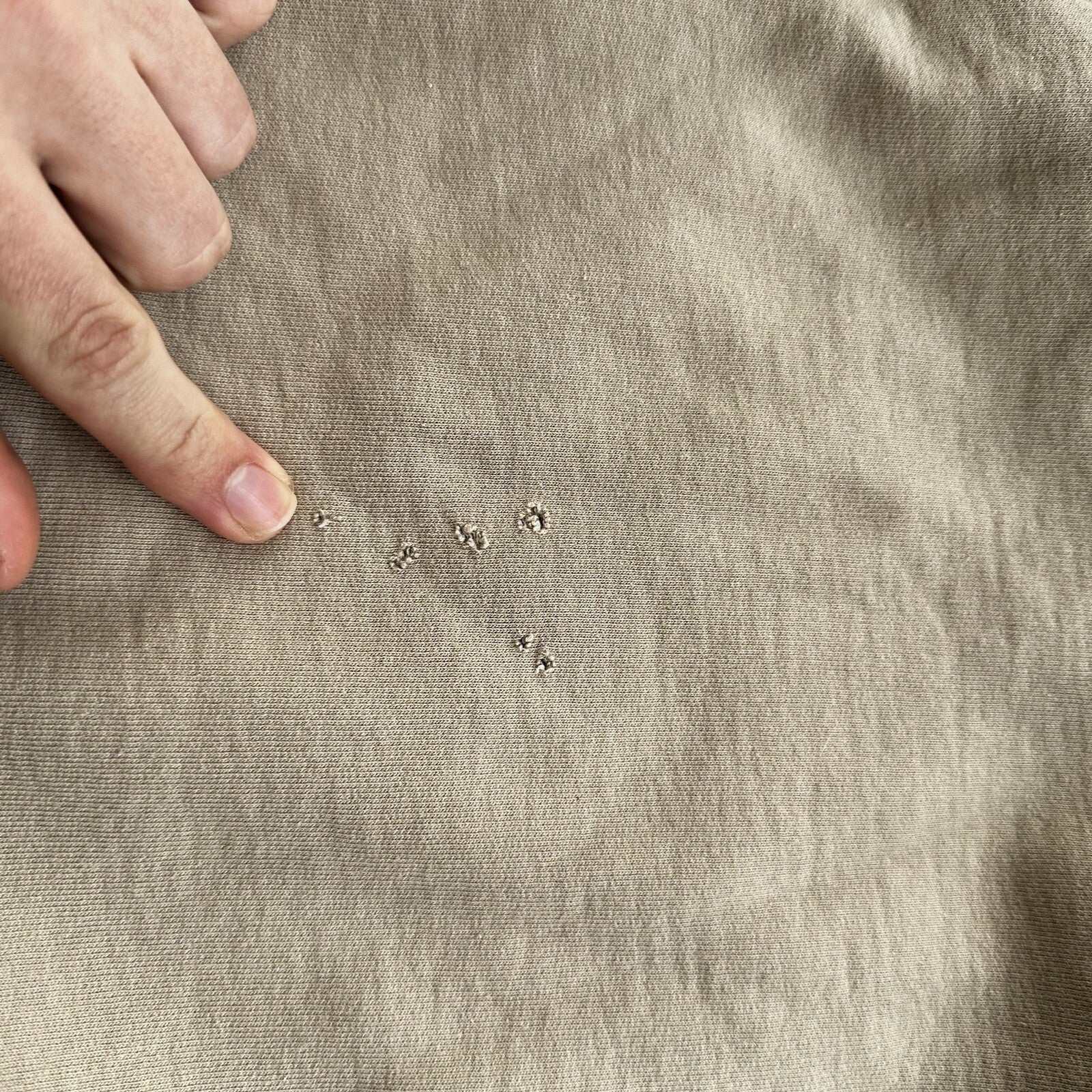 Vintage 1990s 90s Eddie Bauer Oversized Baggy Crew Sweater Beige Made in USA XL