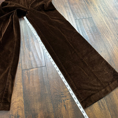 VTG Jantzen 1970s Pants 23x30 Brown Velour High Waist Flair Rockabilly 8