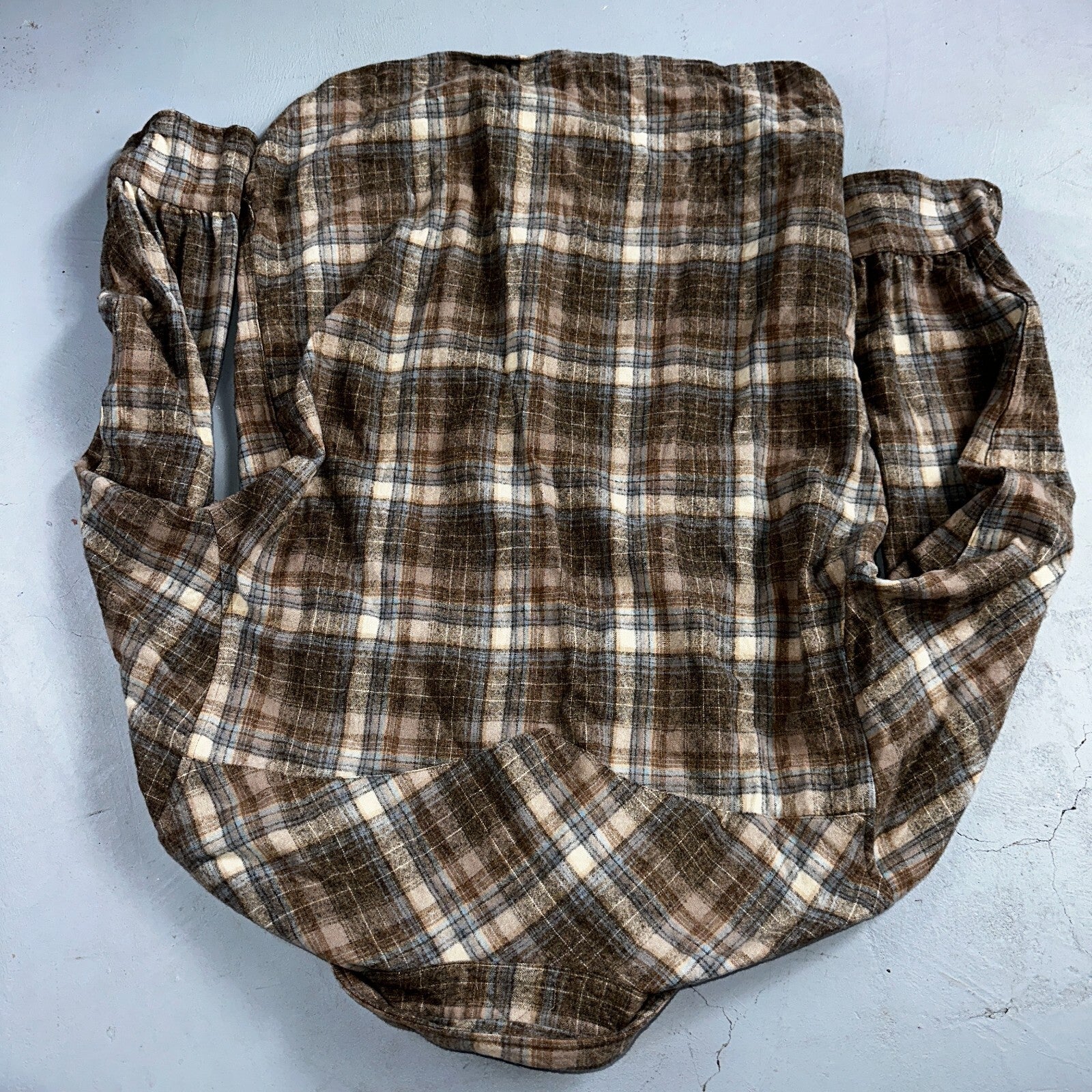 Pendleton VTG High Grade Western Wear Pearl Snap Wool Plaid Shirt Sz L Plaid 70s