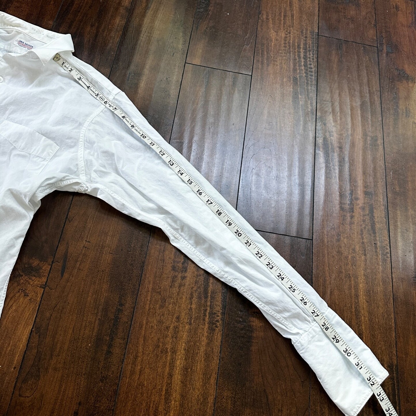 Vintage Van Heusen Century 300 Men's Button Up Dress Shirt Size 15 1960s 60s