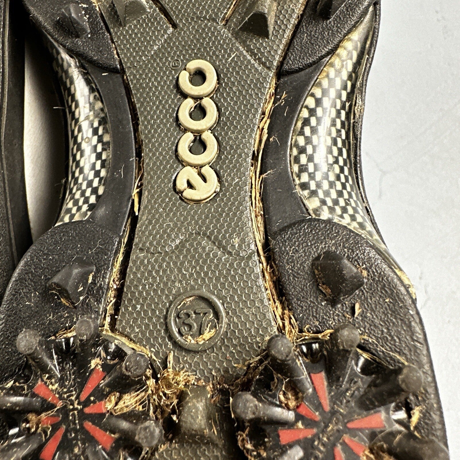 Ecco Shoes Womens 37 Soft Cleat Golf Sneakers Lace Up White Leather Comfort