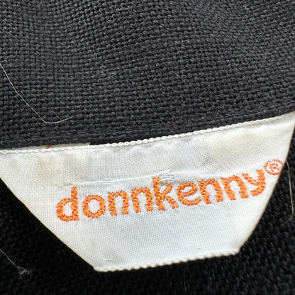 Vintage 90s DonnKenny Cardigan Sweater Jacket Black Bell Sleeves M Button Up