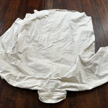 Polo Ralph Lauren Beige Button Down Work Shirt Dress Vtg Up Y2K 90s Western