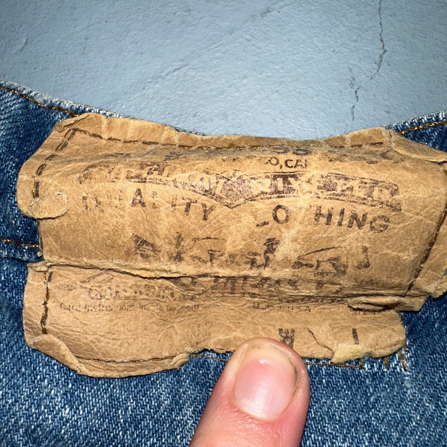 Levis 517 Vintage 80s USA Orange Tab Bootcut Flare Blue Worn Jeans Act 33x29