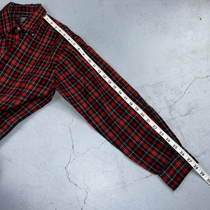 Vintage Pendleton Shirt Mens M Wool Plaid Flannel USA Button 1970s 70s Red