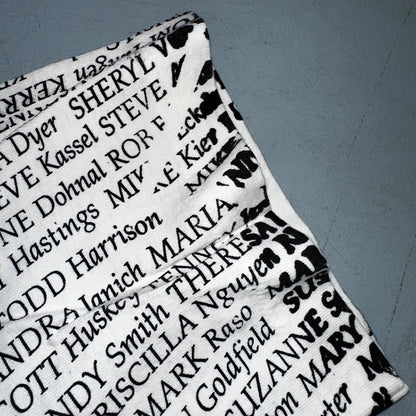 AOP All Over Print Funny Names 90s VTG T Shirt Huge Graphic Single Stitch White