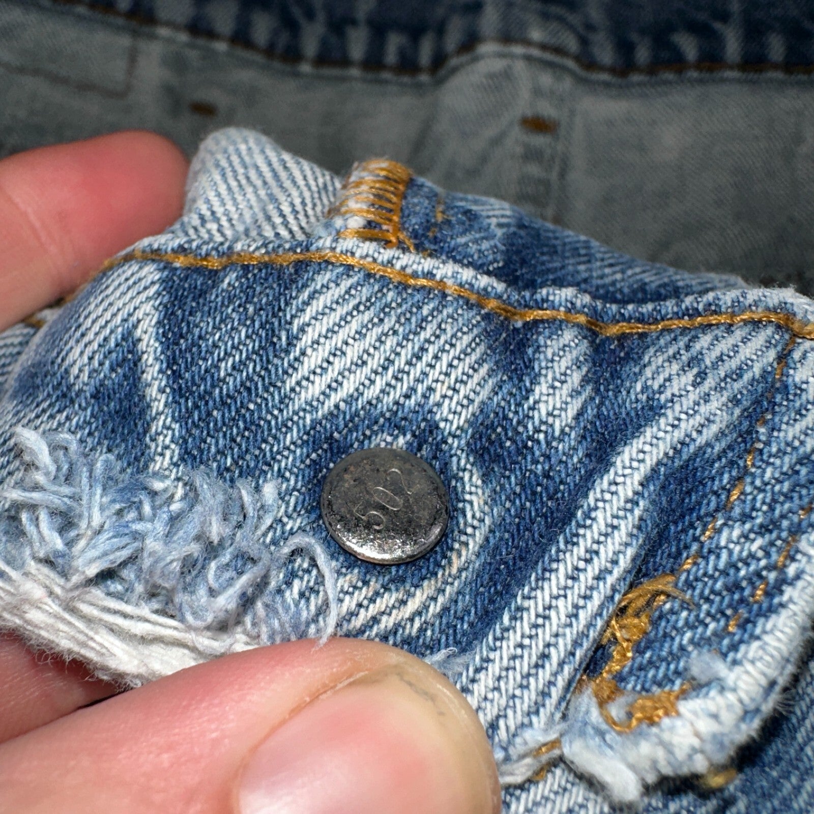 Levis 517 Vintage 80s USA Orange Tab Bootcut Flare Blue Worn Jeans Act 34x31