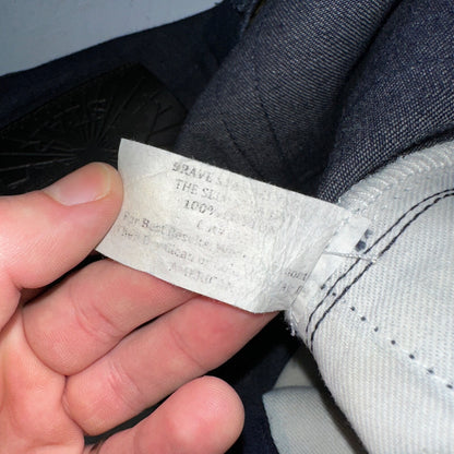 Brave Star Jeans Mens 34 Blue Selvedge Cone Denim Dark Wash Slim Straight USA