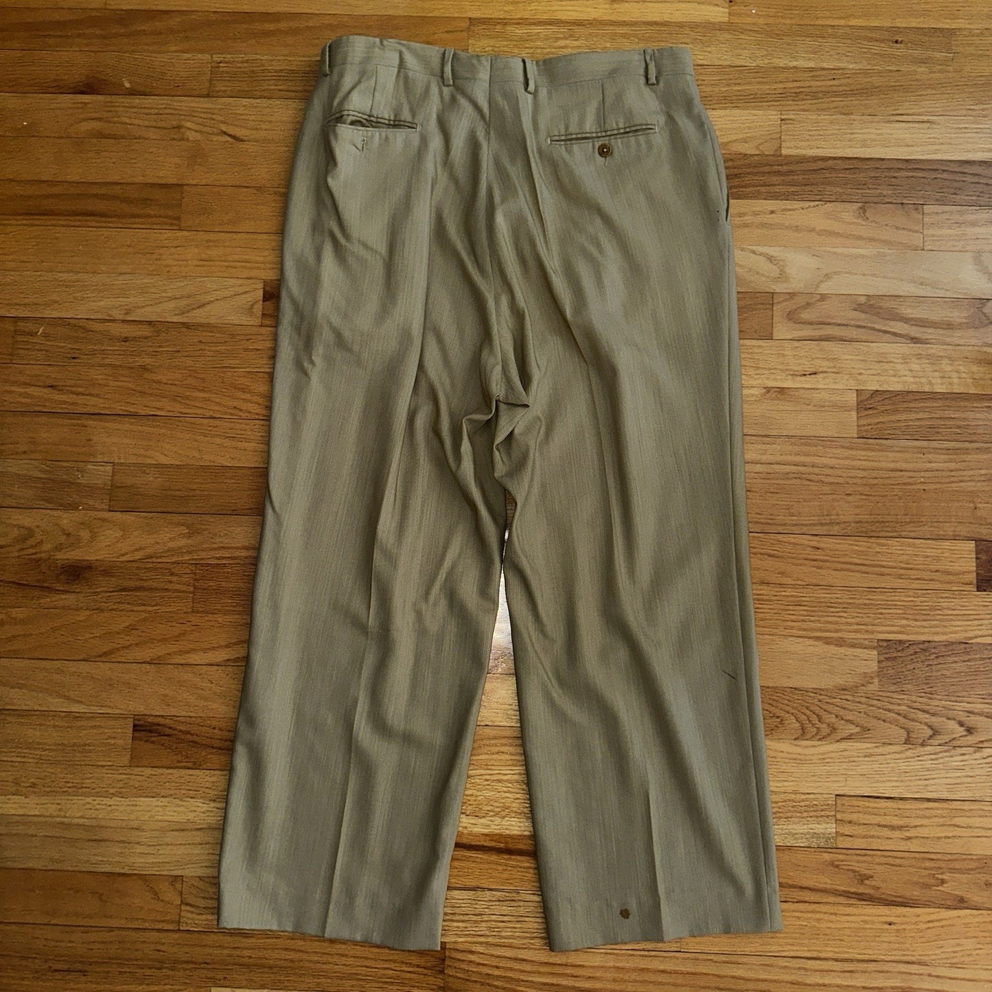 Zanieri Dress Pants Men’s 38 Tan 100% Wool Zignone Natural Stretch Made In Italy