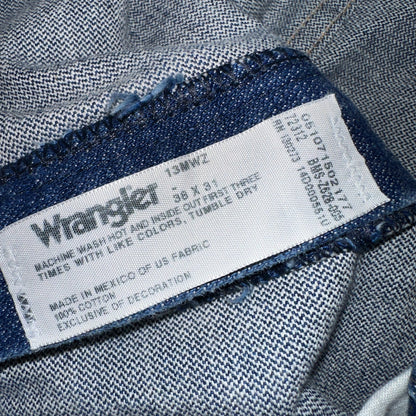 Wrangler Jeans 13MWZ Mens 36x30 Blue Cowboy Cut Vintage Denim Workwear Western