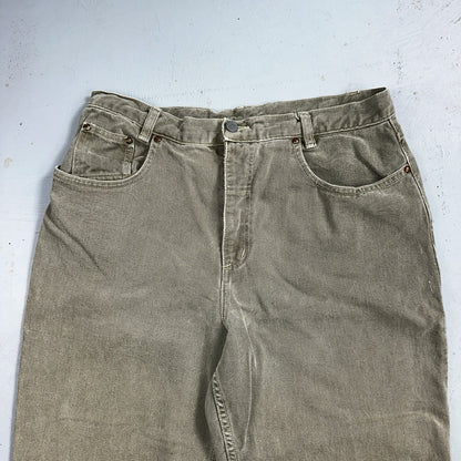 Democracy Jeans Womens 16 Green Denim Pants Banana Republic VTG USA High Rise