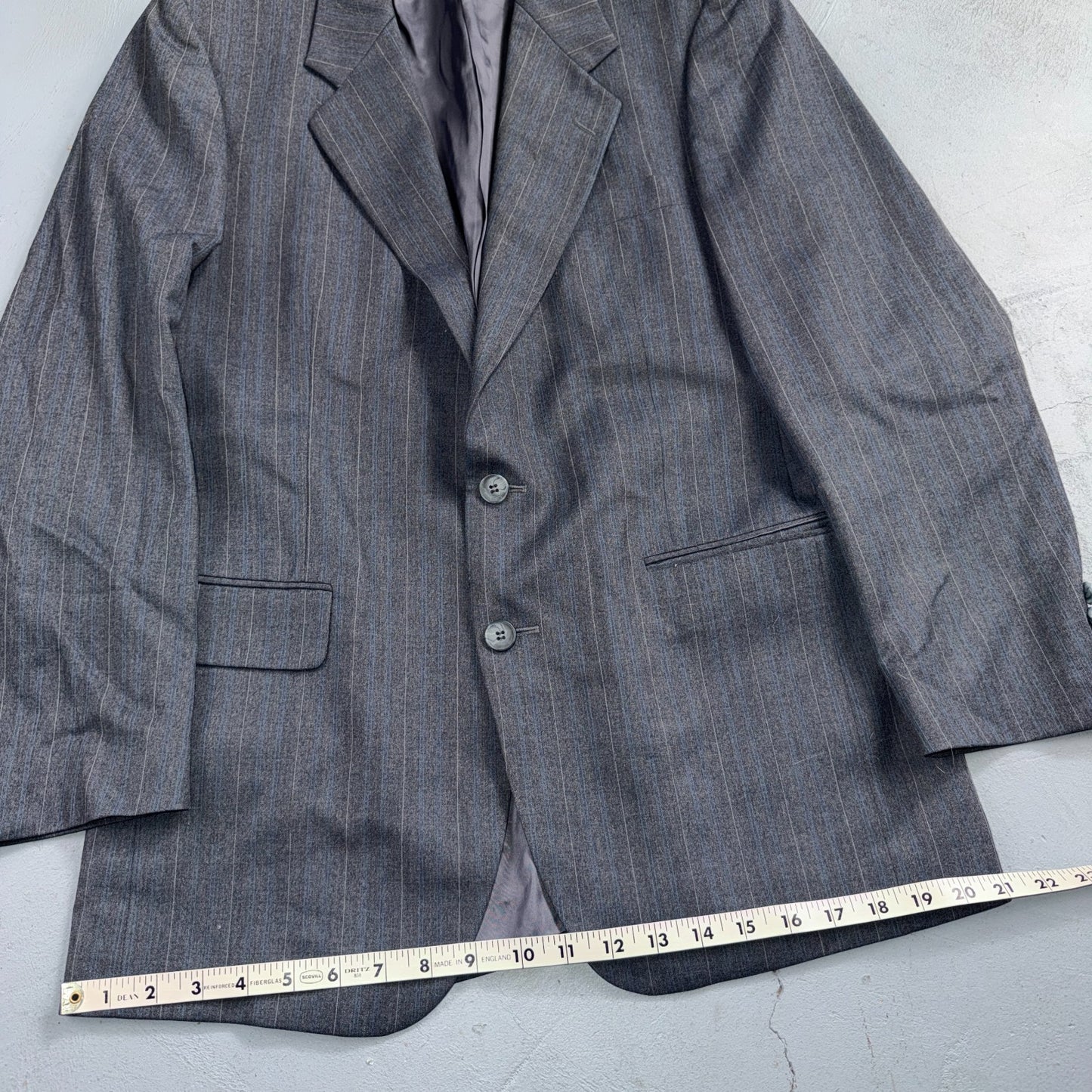 YSL Yves Saint Laurent Vintage Gray Grodin Jacket 38 Blazer Coat France Suit 80s