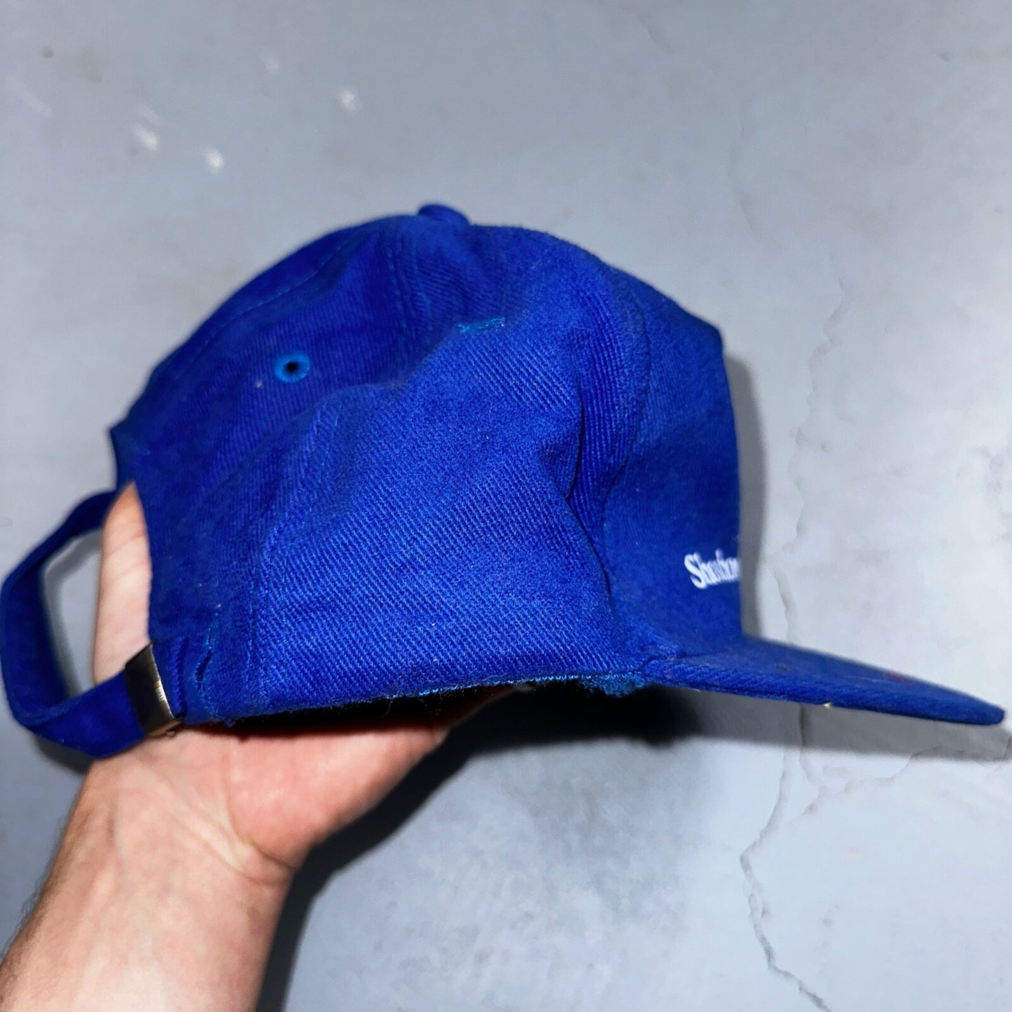 Shoshone First Bank VTG Hat Cap Snapback Buffalo Otto Blue Animals Love Cool