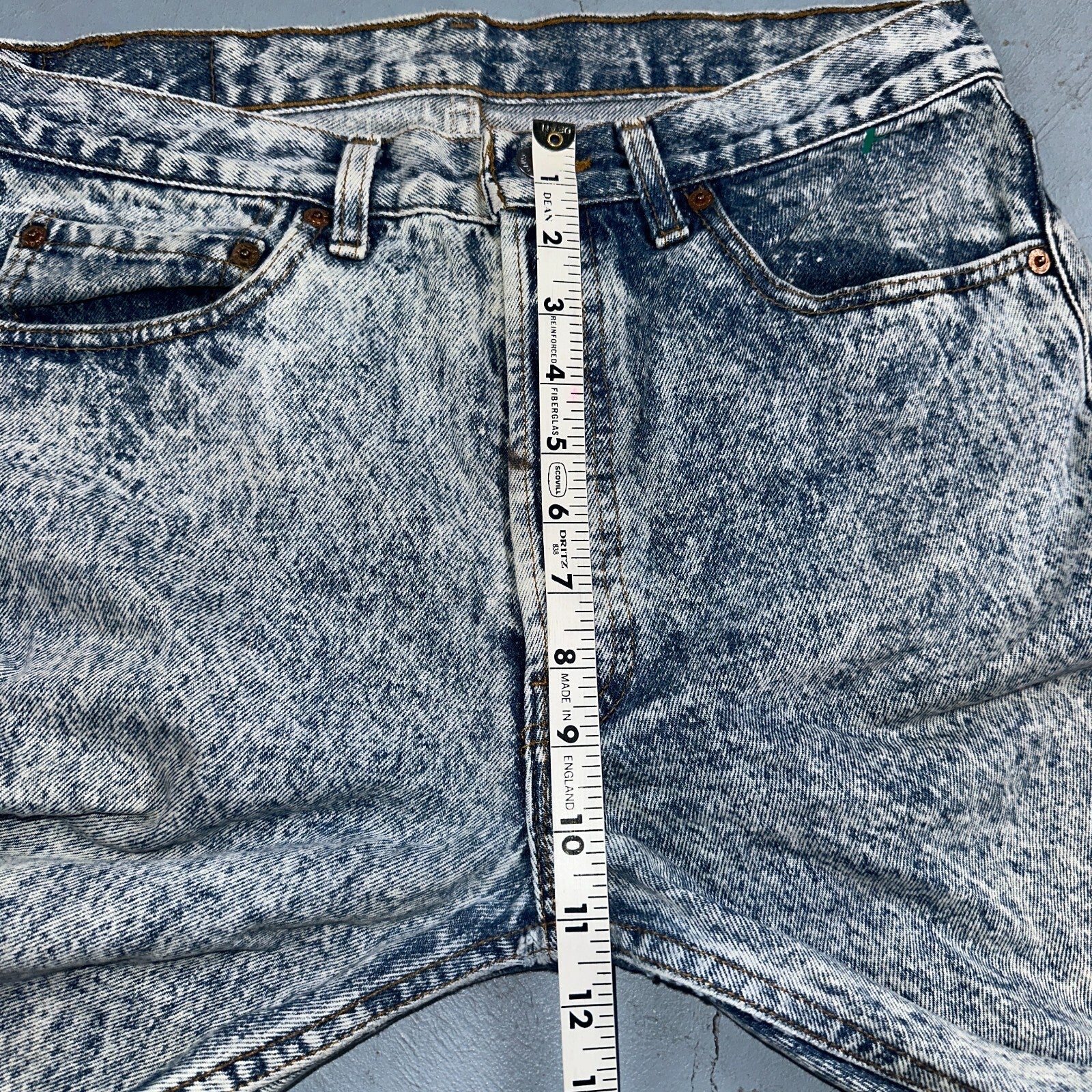 Levis 501 Vintage 80s USA XX Straight Leg Jeans Blue Acid Wash 32x34 Act 31x33