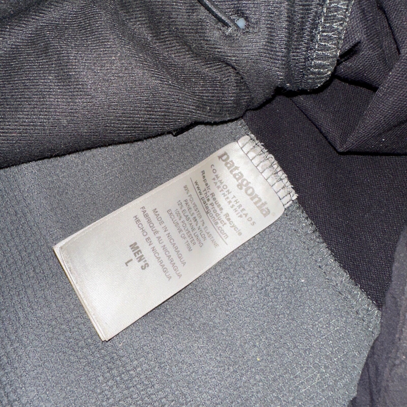 Patagonia Men’s L Black Adze Polartec Hybrid Jacket Coat Company Logo Full Zip