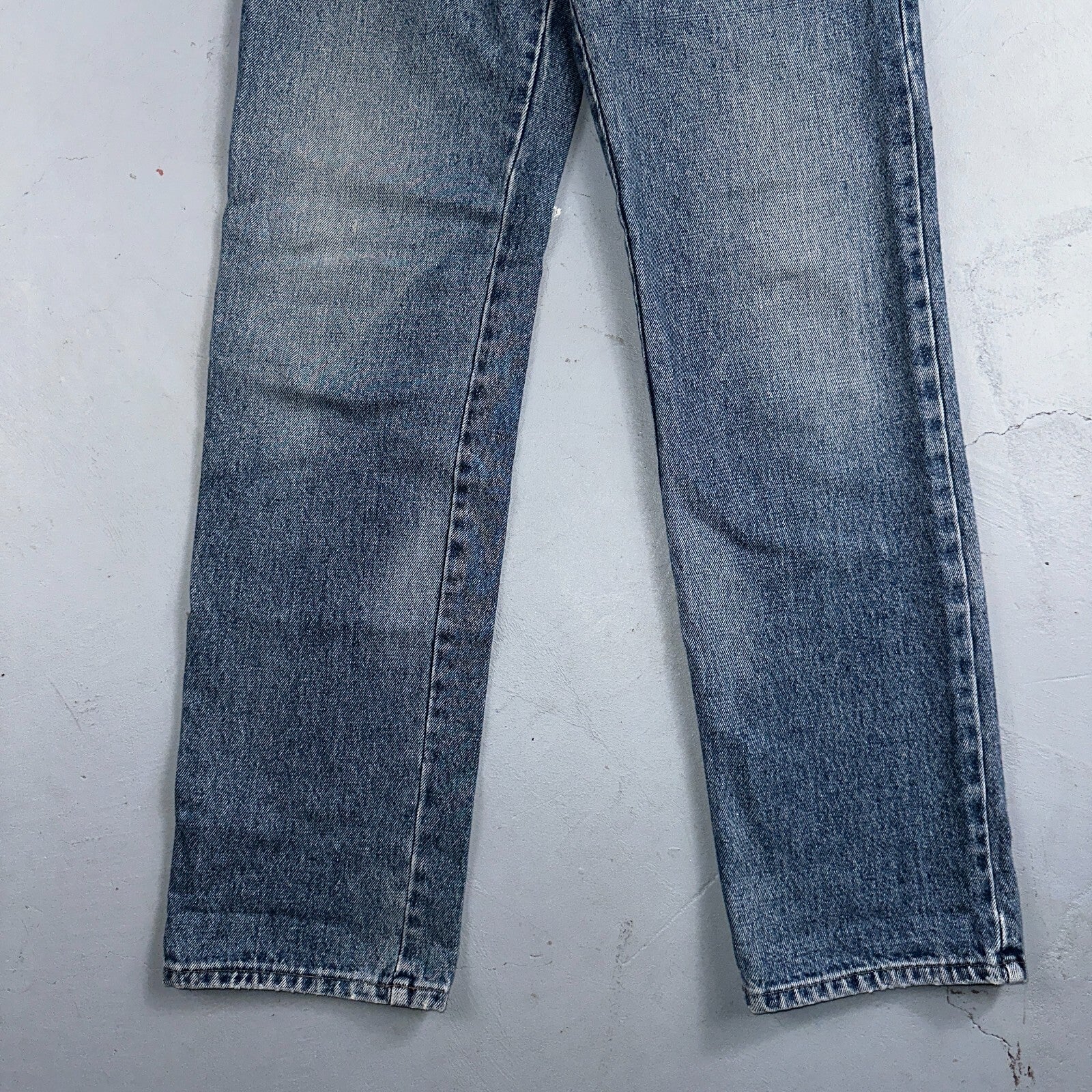 Vintage YSL Yves Saint Laurent Blue Denim Jeans Size 26x31 90s Womens Straight