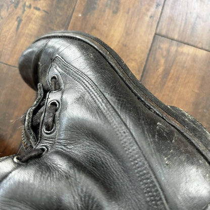 Vtg 1950s Chippewa Alert Zip Boots 8.5 Black Air Force Pilot SAC 50s Combat WWII