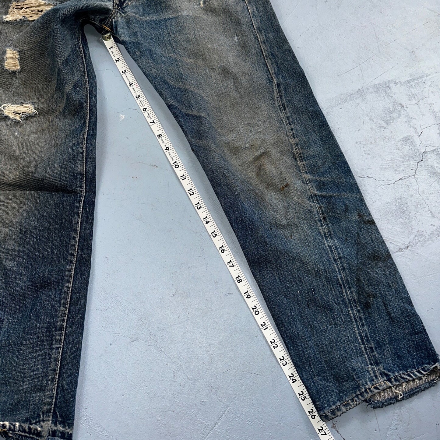 Levis 505 Big E Vintage 60s Redline Selvedge USA XX 1960s Jeans 501 Act 28x26