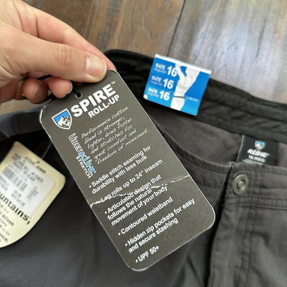 Kuhl Kurve Pants Womens 16 Black Low Rise Kanvas Stretch Legendary Pant 36x31