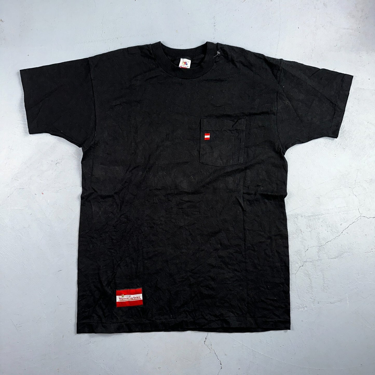 Nascar Racing FOTL 90s VTG T Shirt Winston Cup Fast Cars MPH Text XL Quote Black