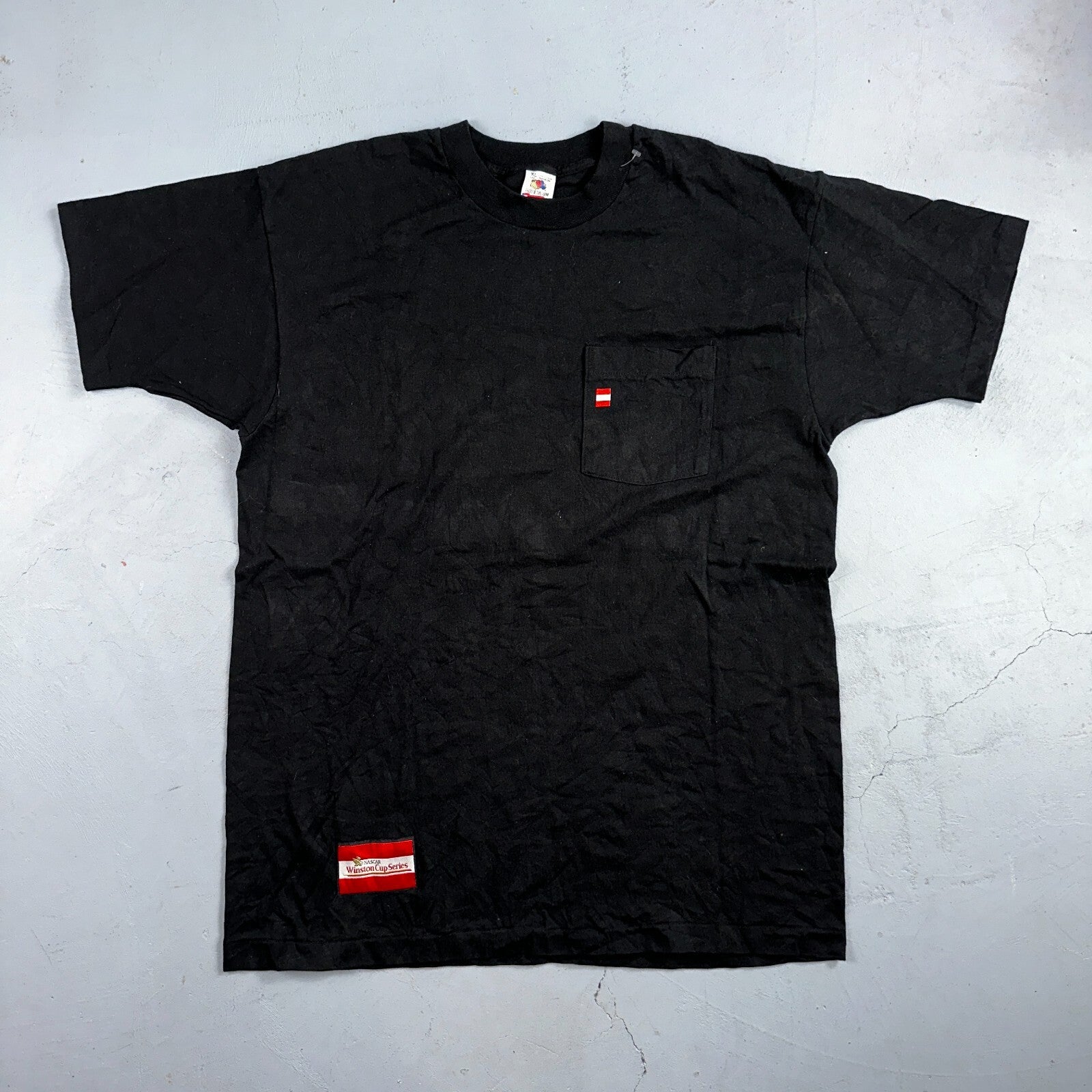 Nascar Racing FOTL 90s VTG T Shirt Winston Cup Fast Cars MPH Text XL Quote Black