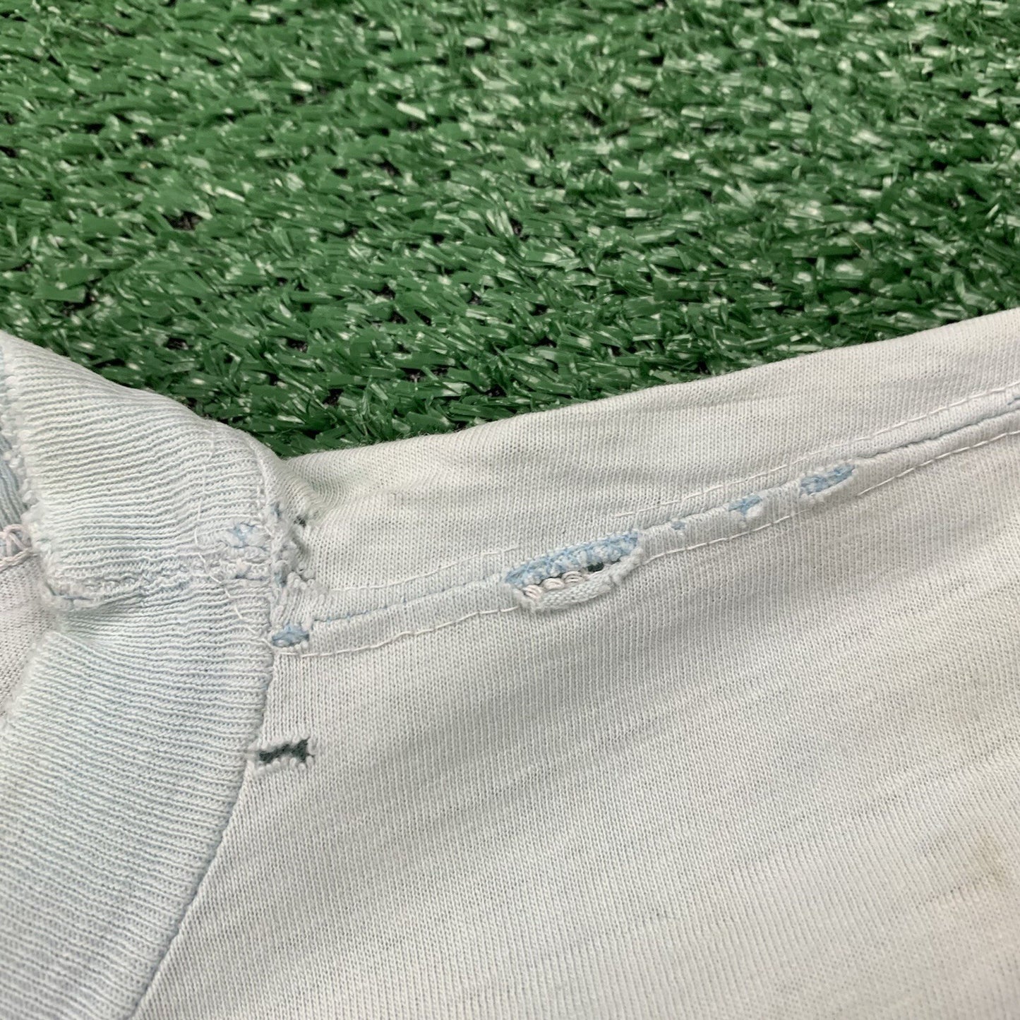 Nike Vintage T Shirt Mens L Quad Block Print Thrashed 70s Original Distressed