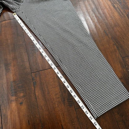 Zara Trf Collection Womens Plaid Checker BLACK White Dress Pants Sz S