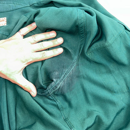 Vintage 1940s McGregor Gabardine Ricky Jacket Button Up Bottle Green 40s Rare
