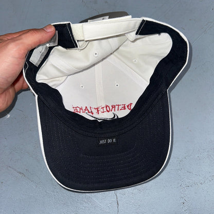 Vintage 2002 Nike Detroit Lake Fishing Derby Hat NWT White Cap Swoosh RARE USA
