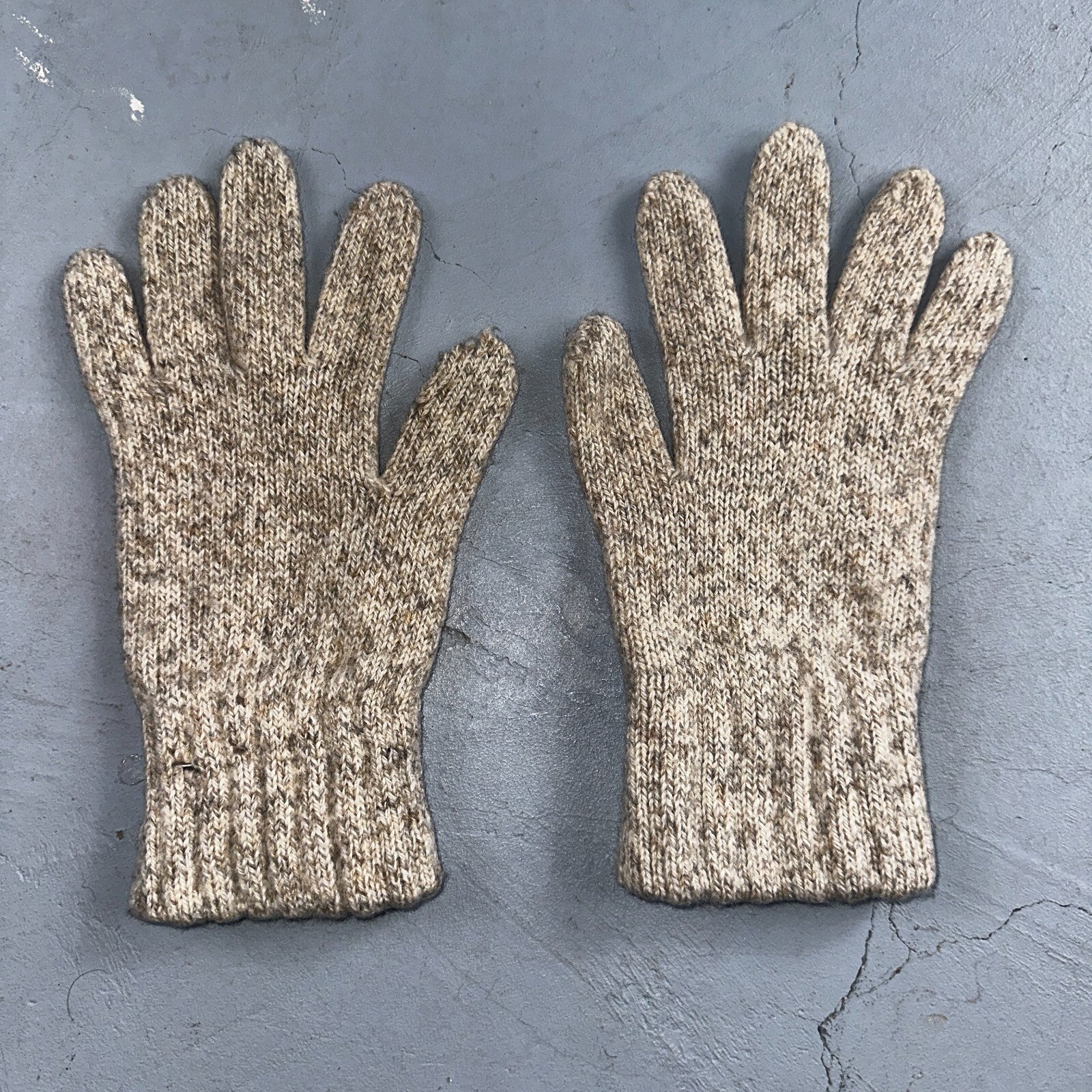 Eddie Bauer Wool Gloves Small Med Charcoal Black Gray Winter VTG Made In USA