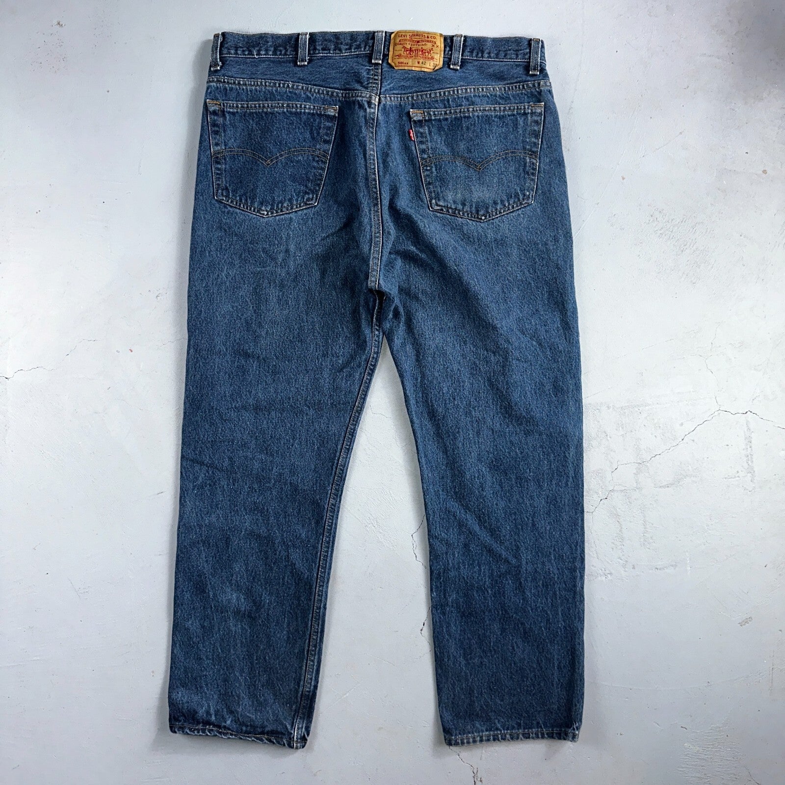 Levis 501 Vintage 90s USA XX Straight Leg Jeans Blue Med Wash 42x32 Act 39x29