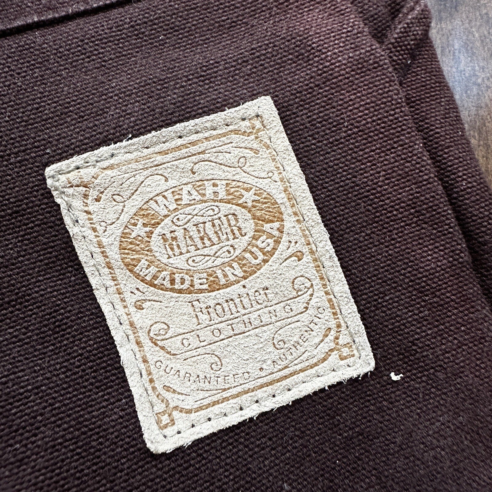 VTG Mens Frontier Maker USA Outdoor Pants Buckleback Cowboy 42 Brown Western