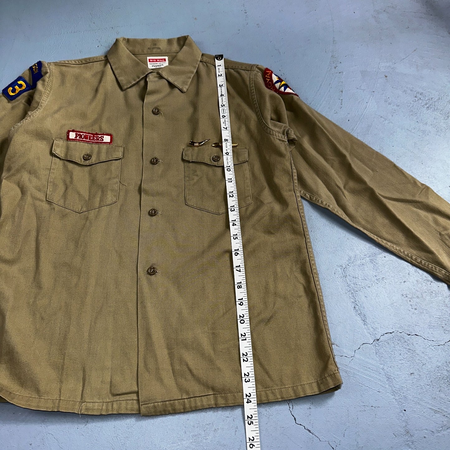 VTG Penneys Big Mac Shirt Pants Set Kids 16 Hunting Rockabilly 1960s Boy Scout