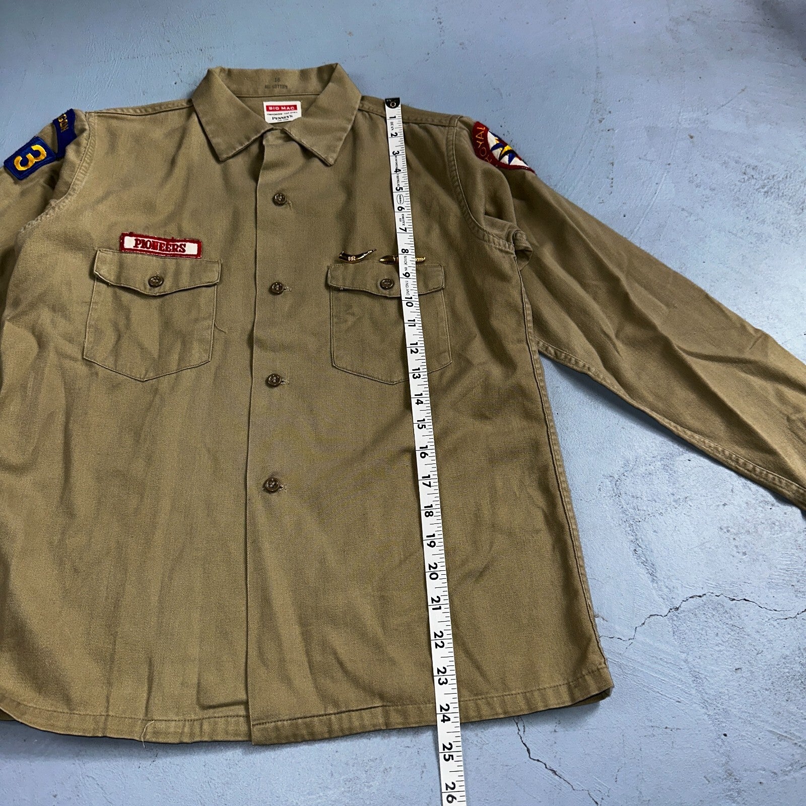 VTG Penneys Big Mac Shirt Pants Set Kids 16 Hunting Rockabilly 1960s Boy Scout