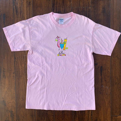 Dallas Texas Vintage T Shirt Drinks Alcohol Summer Beach Relax Vibe Hot Pink 90s