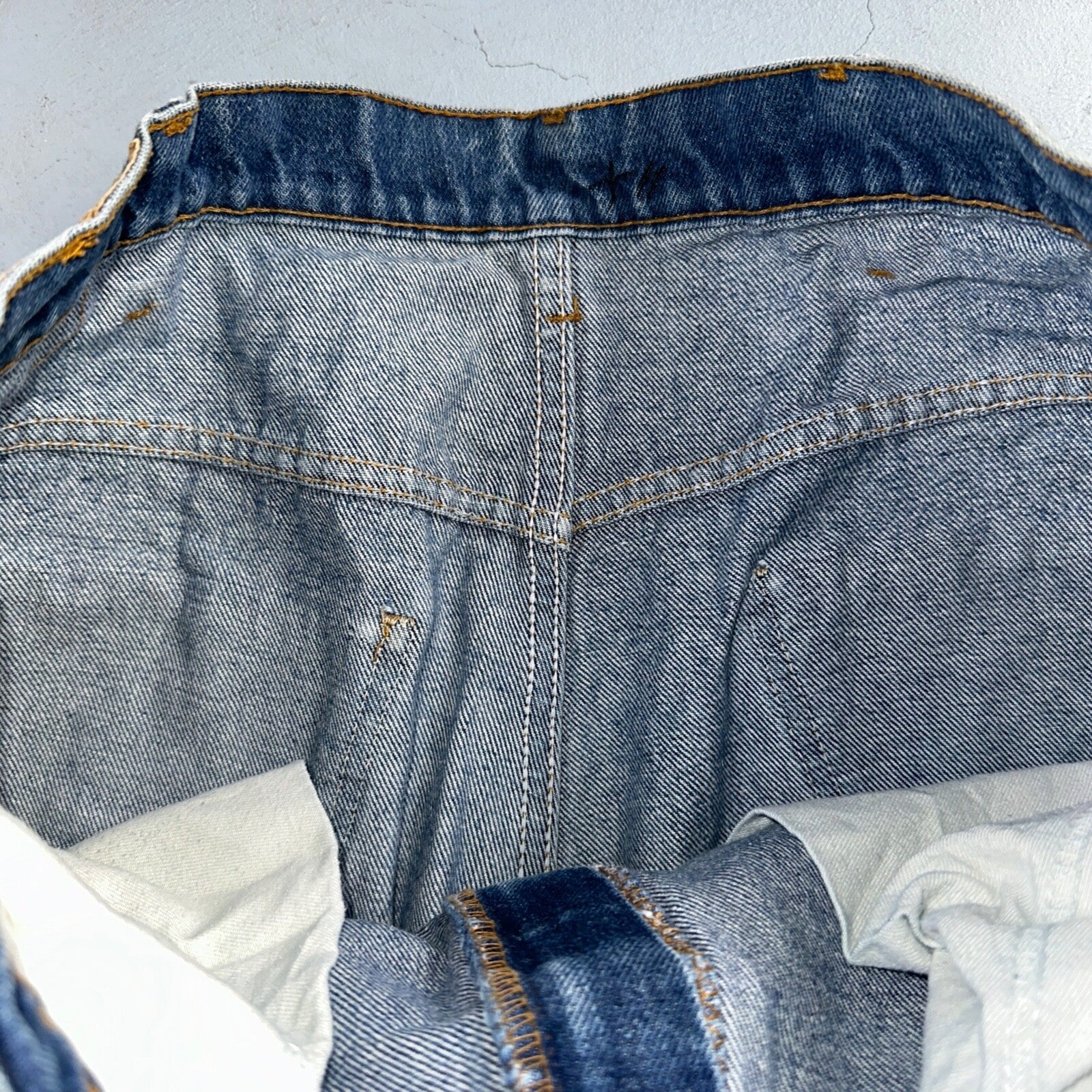 Levis 517 Vintage 80s USA Orange Tab Bootcut Flare Blue Worn Jeans Act 34x29