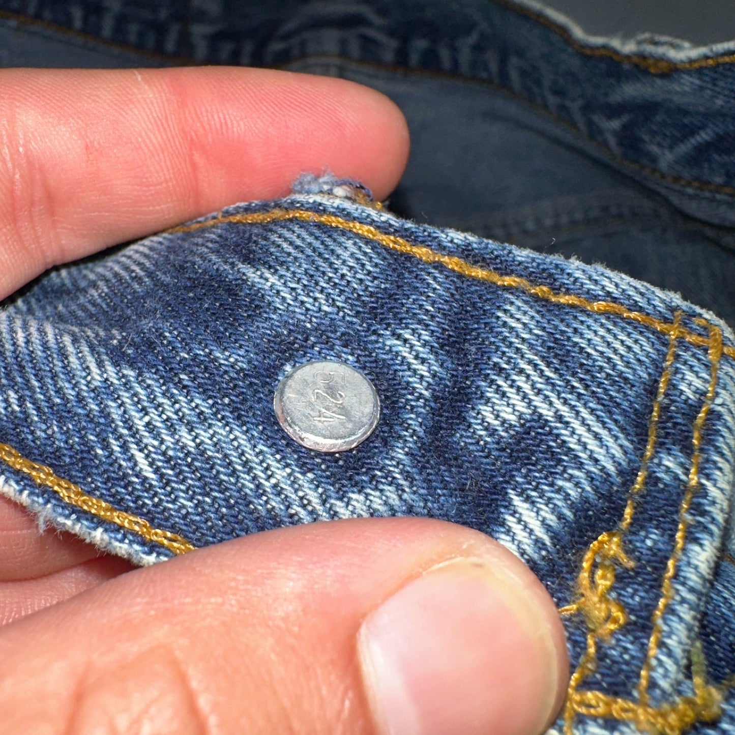 Levis 501 Vintage 80s USA XX Straight Leg Jeans Blue Light Wash 31x34 Act 30x32