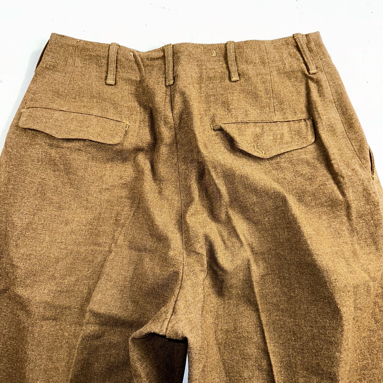 Vintage 40s US Army WWII Field Wool Trousers Pants Mens 34x33 OD-33 Military